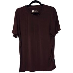 Saxx 22nd Century Silk‎ Short Sleeve Shirt Men's Medium Performance Maroon Red